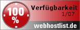 Webhostlist - Verfügbarkeit: 100 %