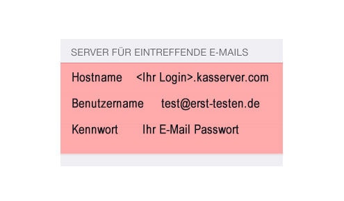 Wie Sie Ihr E-Mail Postfach auf einem iPhone oder iPad einrichten.
