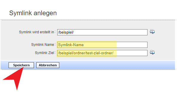 Über das WebFTP legen Sie ganz einfach Symlinks an