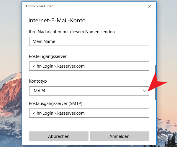 Wie Sie Ihr Imap Postfach mit der Windows 10 App einrichten.
