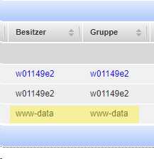 Über das  WebFTP zwischen Datei-Besitzern wechseln.