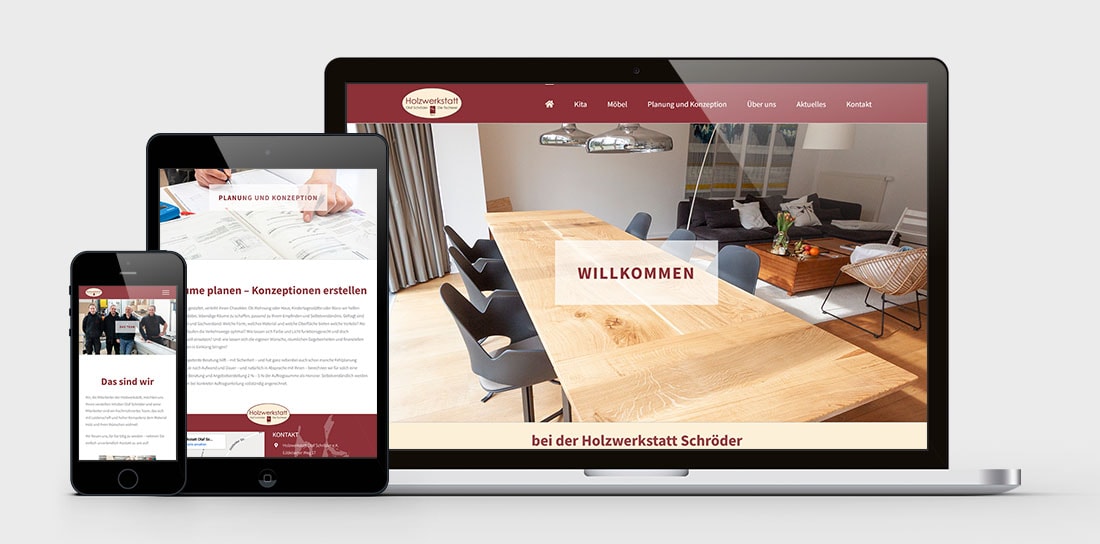 Holzwerkstatt Schröder Webseiten Gestaltung und Wartungsvertrag zur Website Pflege