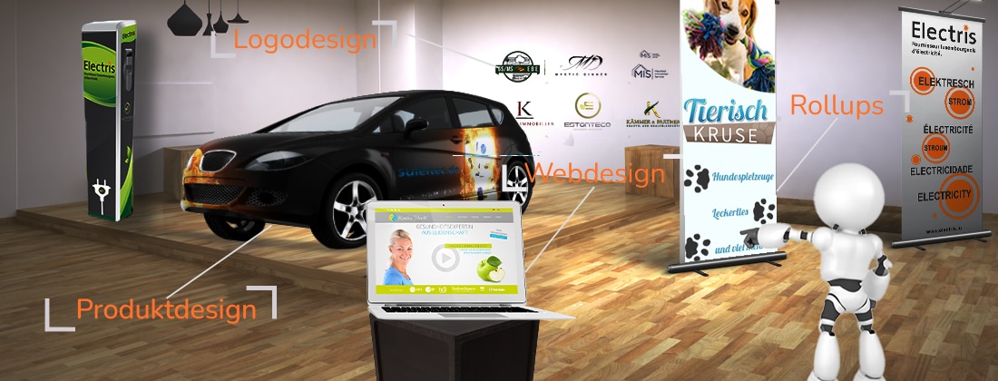 Wir designen was Sie brauchen: Printdesign, Webdesign, Logodesign, Produktdesign