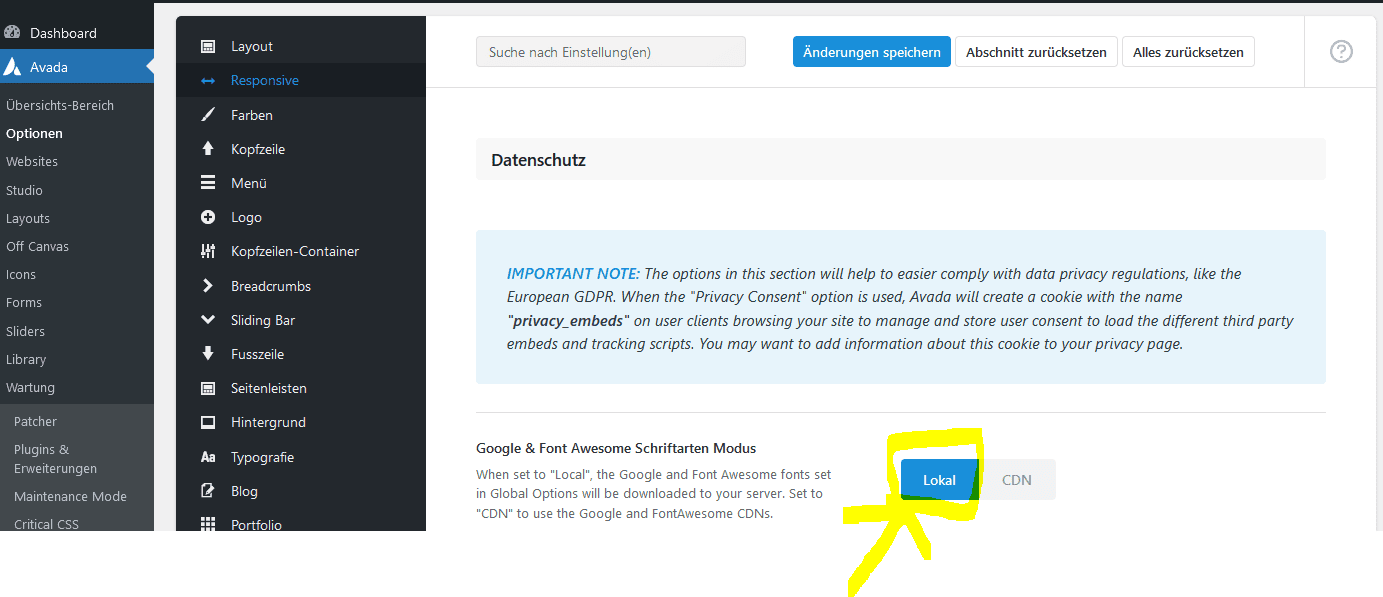Google Fonts mit Avada local einbinden
