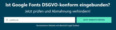 eRecht24 Google Font Check Tool
